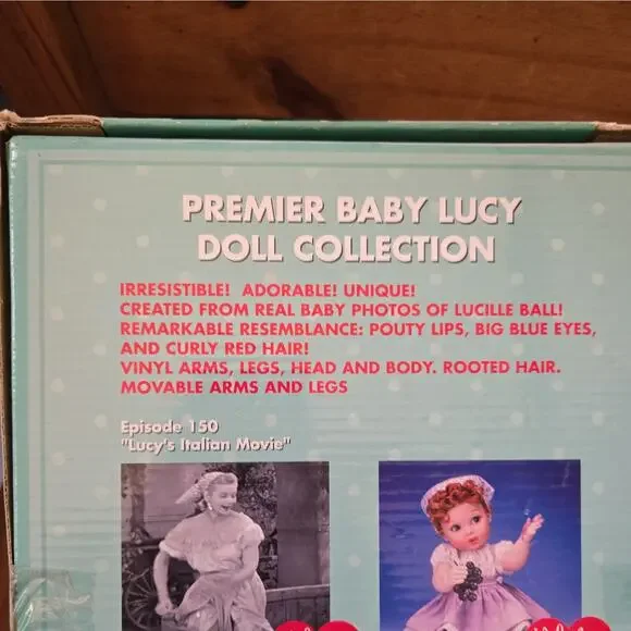 “I Love Lucy" Baby Lucy Doll - Grape Stomping Episode 150 open Box - Picture 8 of 8